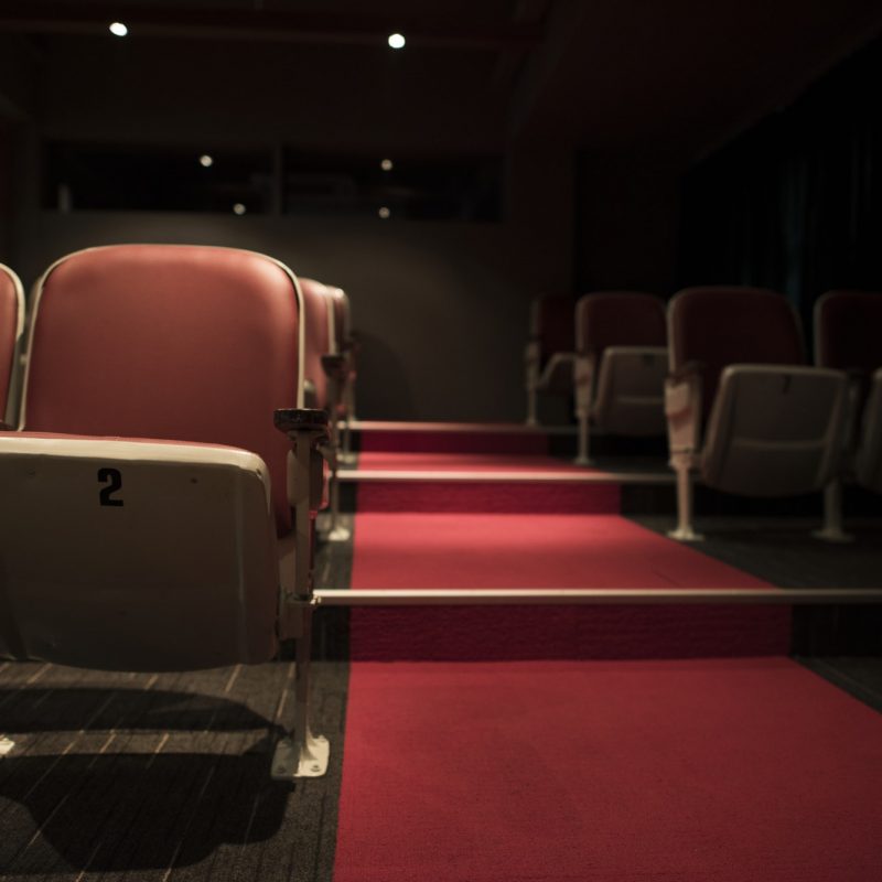 Empty rows in a movie theatre Empty rows in a movie theatre